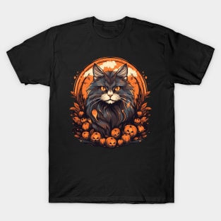 Maine Coon Cat Halloween, Cat Lover T-Shirt